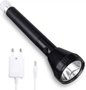 Zeno volt Rechargeable 5 Mode Torch Portable Waterproof Black Zoomable Flashlight 6 hrs Torch Emergency Light