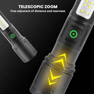 FINARO Waterproof LED Flashlight Long Press for Blinker Function | Portable and Durable Torch