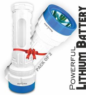 Make Ur Wish Rechargeable 2In1 Home Emergency Mini Torch Light With 1000 mAh Battery Torch