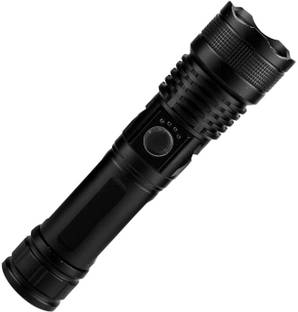 GLOWISH SUPER STRONG METALLIC RECHARGEABLE TELESCOPIC ZOOM IN/OUT LONG RANGE FLASHLIGHT Torch