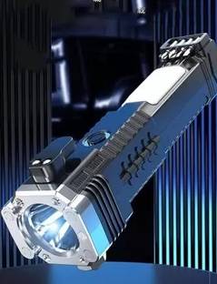 NKPR 4Modes LED Torch+Hammer+Seat Belt Cutter+Power Bank 261 12 hrs Torch Emergency Light
