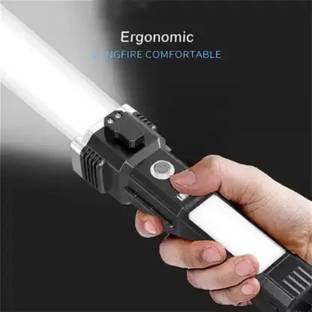 NKPR 4Modes LED Torch+Hammer+Seat Belt Cutter+Power Bank 172 12 hrs Torch Emergency Light