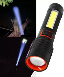 FINARO Metal Led Light Long Range 1000 Meter|1 Km High Power Zoomable & Type-C Cable Torch