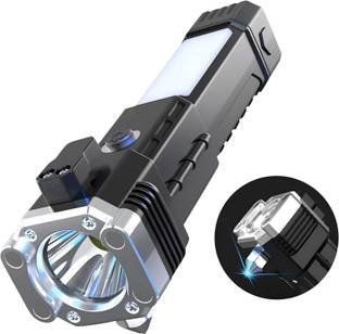 Dyzo LED Torch with Power Bank, Safety Hammer, Belt Cutter & Long-Lasting Battery Torch