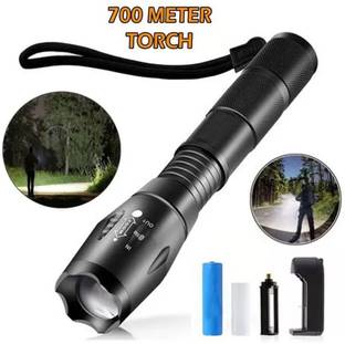 Small Sun Waterproof Zoomable Long Range Focus Emergency Led Torch Lights (Rechargeable) Torch