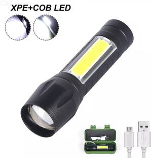 RECTITUDE Best Mini LED Flashlight COB Lamp Zoomable Pocket Adjustable Torch