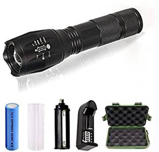 kidsdelight Small Sun Rechargeable and Zoomable Aluminum Flashlight with COB Side Light Torch