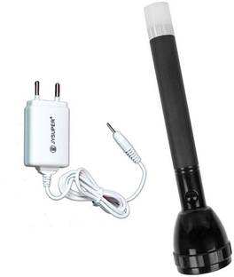 JY-SUPER GLOWISH 9050 RECHARGEABLE FLASHLIGHT WITH DUAL LED BULBs Torch Torch