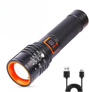 FINARO (ZOOMABLE METAL)5 Modes Flashlight, Super Bright Cree T6 LED Light Torch