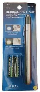 APNA KANHA Aluminum Alloy Mini Portable Medical Pen Light for Pupil Guage,Dentist,Dental LED Yellow Warm Light Flashlight Pocket Medical Torch Light with Convex CREE Led Torch Torch