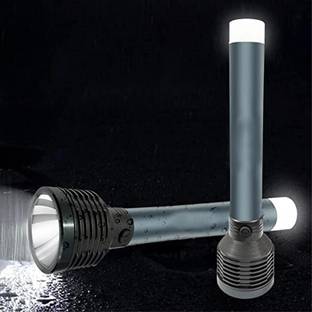 AKR Rechargeable Aluminium LED Long Range Home Emergency Search Torch Light Torch
