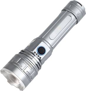 MZ M980-RECHARGEABLE LED METAL TORCH-Zoomable 200W Power with 5500mAh Battery Torch