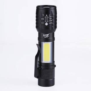 MZ M919 (ZOOMABLE LED METAL ) with SOS Function, 25W Laser COB, 500mAh Battery Torch