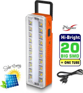 24 ENERGY 20 Bright LED +1 Tube With Solar Rechargeable Emergency Light Torch