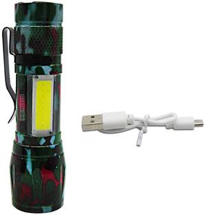 Waken LED Pocket Torch Light Rechargeable Zoom Adjustable Beam Waterproof Tracking Torch
