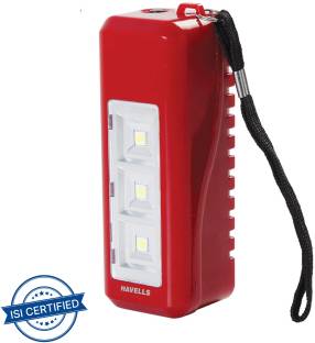 HAVELLS Glanz 1.5-Watt Rechargeable Solar Light (Red), Pack of 1 Torch