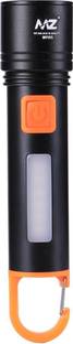 MZ M985 (ZOOMABLE LED METAL TORCH)4 Modes 50W Flashlight + 36W COB light Torch