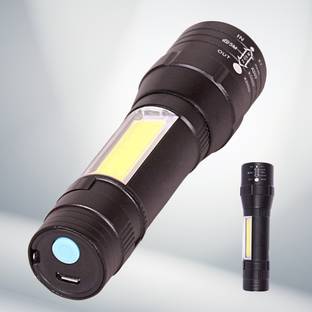 SMALL-SUN Rechargeable LED Torch Light – 4 Lighting Modes, Bright, Waterproof, Zoom Torch