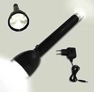 ShopGlobal TWO MODES Lithium Battery Long Range Led torch Light with Back 5 hrs Torch Emergency Light
