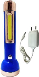 GALLAXY Rechargeable LED Torch Light and 1 COB Side Flashlight with Charger इमरजेंसी लाइट