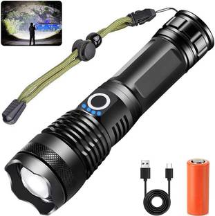 Dazzel Flex 376 (ZOOMABLE METAL LED )5 Modes Flashlight, Super Bright 150W Light Torch