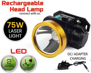 VR Bright Lite 75W Powerful Ultra Bright Head Torch Rechargeable Lamp Home Industrial Work LED 6 hrs Torch Emergency Light