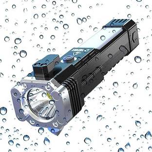 Anshi Solar Flashlight with Car Safety Hammer,Emergency Car Escape Tool Long BeamRange टॉर्च