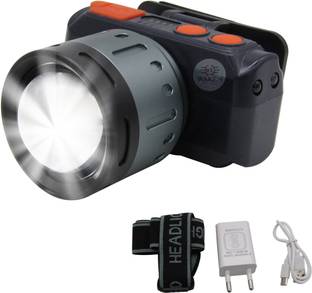 Waken Bright Head Mount Torch Zoom Waterproof Rechargeable Handsfree IR Sensor Torch