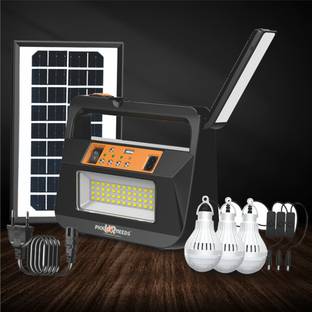 Pick Ur Needs Emergency Torch Lamp Rechargeable Solar Inverter With 3 Individual 6V Led Bulbs Torch