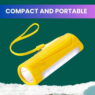 CLAIRBELL USB Rechargeable LED (Torch Light) with COBB Light and Long Life BatteryL108 Torch