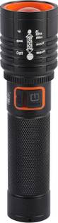 CRENTILA Rechargeable C Type USB Portable Light Long Range 1000 Meter Adjustable Focus Torch