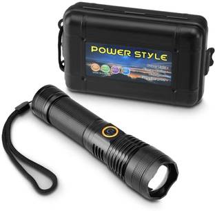Dotcom LED Rechargeable Flashlights High Lumens Zoomable & IPX7 Waterproof Torch