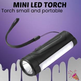 SACRO USB Rechargeable Portable (LED Torch Light) with COBB Light & LED FlashlightZ159 Torch