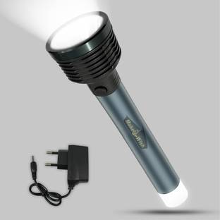 Make Ur Wish 2 in 1 Lithium Battery Long Range Led torch Light Rechargeable (2400mAh) Torch