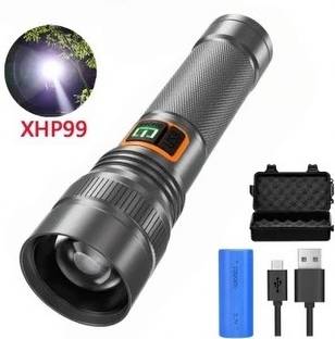 Zeno volt (ZOOMABLE METAL LED TORCH)3 Modes Flashlight, Super Bright LED Light Torch 6 hrs Torch Emergency Light