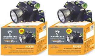 ANDSLITE PICKER Rechargeable LED Head Light Pack of 2 Torch