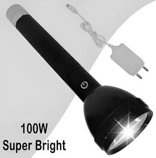 Zimork Long Range Led 2 in 1 Long Distance Torch Up to 1 Km high power & Back Light Torch
