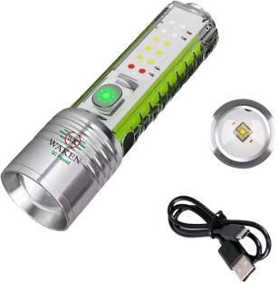 Waken Multifunction Mini Flashlight Zoom Focus 8-modes Super Bright LED Laser RGB Torch