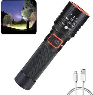 Dazzel Flex Metal LED Flashlight, LED Water Resistant Zoomable Torch with 5 Lighting Modes Torch