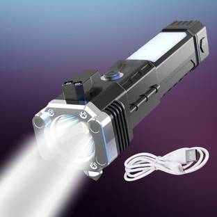 Sebon LED Flashlight with Magnets, hammer with 4 in 1 option - M7 Torch