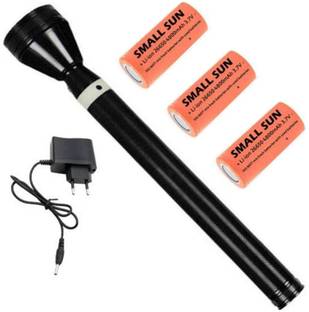 GALLAXY Rechargeable LED Waterproof Industrial Security 24W Flashlight Torch T-98 5 hrs Torch Emergency Light