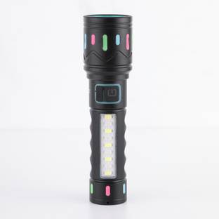 MZ M036-C (ZOOMABLE METAL LED TORCH)5 Modes Flashlight, Super Bright 80W LED Light Torch