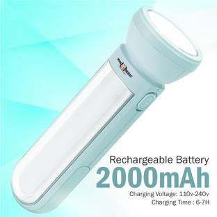 Pick Ur Needs Rechargeable Search Light With 2 Mode LED + 50W Bright Tube Light Long Backup Torch