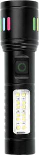 24 ENERGY RECHARGEABLE LED METAL 6 Modes+COB Multi Light Torch