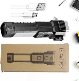 NKL 4Modes LED Torch+Hammer+Seat Belt Cutter+Power Bank 258 12 hrs Torch Emergency Light