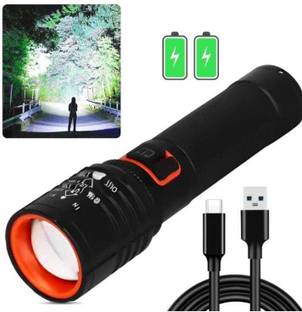 Zeno volt Metal LED Flashlight, LED Water Resistant Zoomable Torch with 5 Lighting Modes Torch
