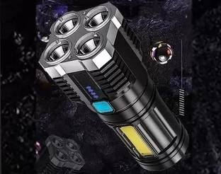 BSVR High quality Super Bright LED Flashlight 4 Lighting Torch High Lumens 102 6 hrs Torch Emergency Light