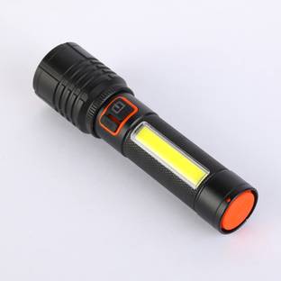 MZ 035C-Zoomable LED Metal Torch-5 Modes Flashlight, Super Bright Cree with COB Torch