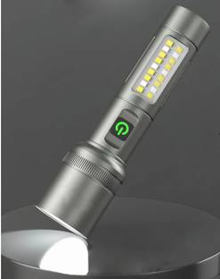 RYNZ Zoomable Metal Led Torch Light Long Range 2 Km, Type C Port, 6 in 1 Mode Torch
