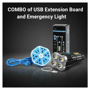 Sebon COMBO of USB Extension board and Emergency Light Torch